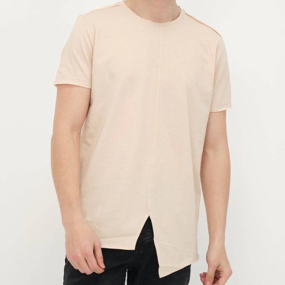 Ron Tomson Peach Slit Bottom Tee